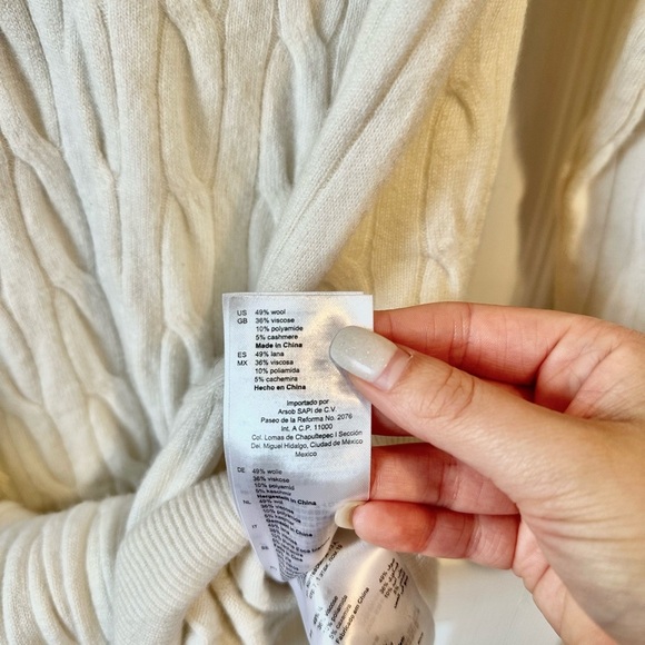 Sandro Emma tie waist cable knit sweater - Picture 7 of 8